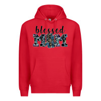 Red blessed mom Premium Hoodie - SublimationCraftShop