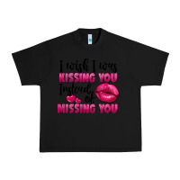 Black I wish i was kissing you instead of missing you Urban Heavy Tee - FaDigitalArtStudio
