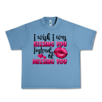 Pebble Blue I wish i was kissing you instead of missing you Urban Heavy Tee - FaDigitalArtStudio