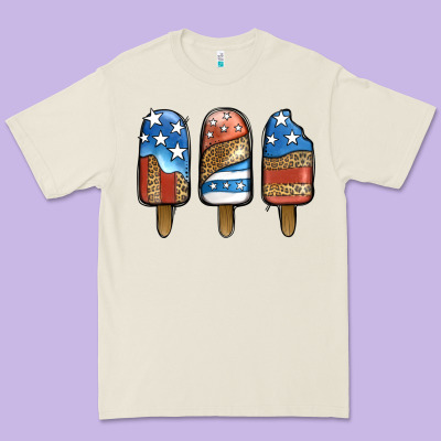 Patriotic Leopard Popsicles Premium Tee Designed By Jasminsmagicworld