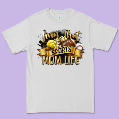 Livin That Sports Mom Life Premium Tee Designed By Cowgirlartshop