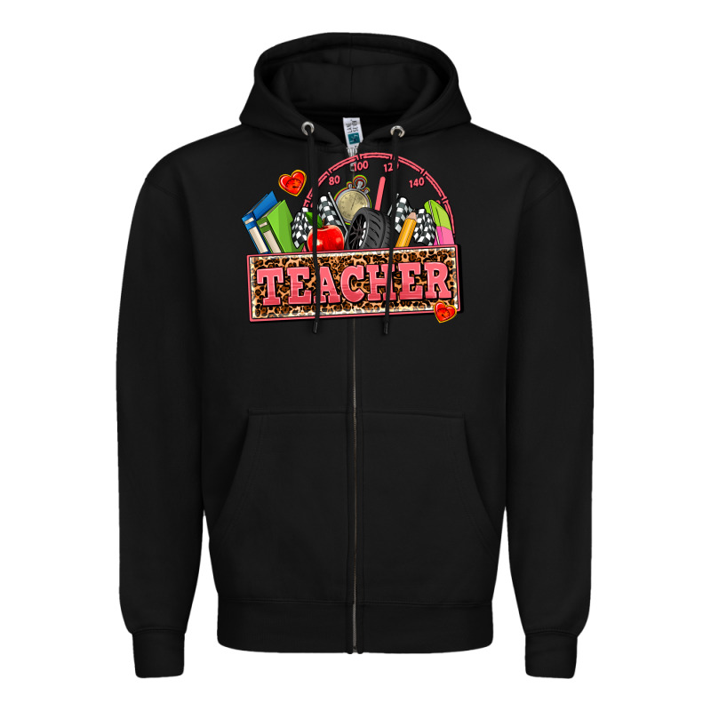 Race Teacher Zipper Hoodie by AdoDesignShop | Teevron