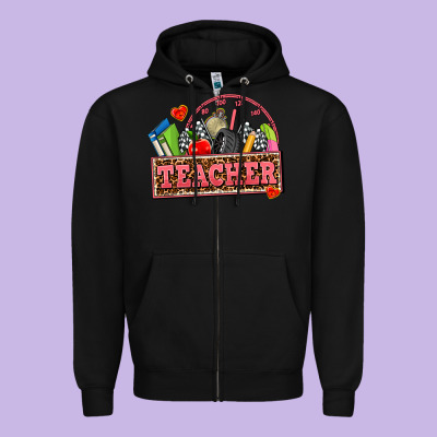 Race Teacher Zipper Hoodie Designed By Adodesignshop