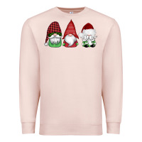 Pale Pink christmas gnomes Premium Sweatshirt - AdoDesignShop