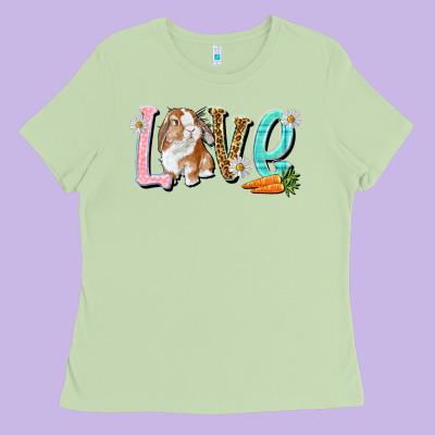 Love Easter Rabbit Easter Day Ladies Tee Designed By Howdyjamesfarm
