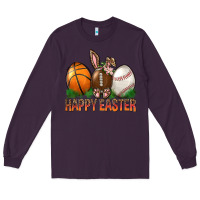 Plum Happy Easter Sports Long Sleeve Tee - BundleAndBundleShop