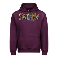 Mauve Wine faith cross Urban Hoodie - JahusDesignShop
