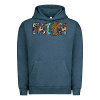 Pigment Midnight Navy faith cross Urban Hoodie - JahusDesignShop