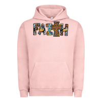 Pigment Salmon faith cross Urban Hoodie - JahusDesignShop