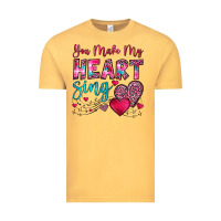 Vintage Mustard you make my heart sing Vintage Tee - OliviaCreatesArt
