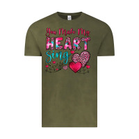 Vintage Olive you make my heart sing Vintage Tee - OliviaCreatesArt