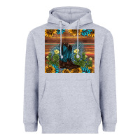Heather Grey boot cactus sunflower gemstone Heavyweight Hoodie - AdoDesignShop