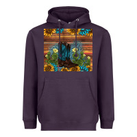 Plum boot cactus sunflower gemstone Heavyweight Hoodie - AdoDesignShop