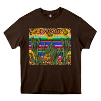 Chocolate Brown western desert with leopard and sunflowers tumbler tbs Heavy Core Tee - TumblerDesignByShophia