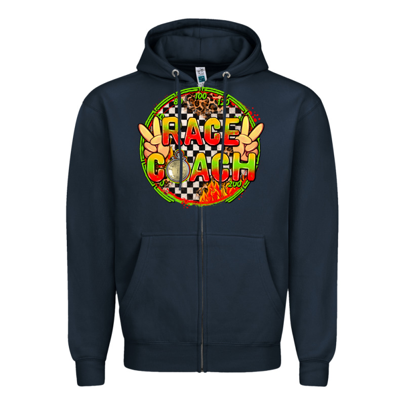 Race Coach  With Leopard And Peace Hand Zipper Hoodie by AdoDesignShop | Teevron