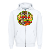 White race coach  with leopard and peace hand Zipper Hoodie - AdoDesignShop