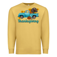 Antique Gold thanksgiving truck turkey Premium Sweatshirt - AdoDesignShop