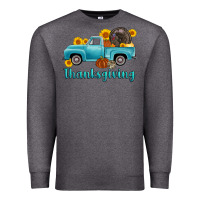 Charcoal Heather thanksgiving truck turkey Premium Sweatshirt - AdoDesignShop