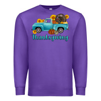 Purple thanksgiving truck turkey Premium Sweatshirt - AdoDesignShop