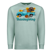 Seafoam thanksgiving truck turkey Premium Sweatshirt - AdoDesignShop