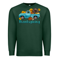 Sports Green thanksgiving truck turkey Premium Sweatshirt - AdoDesignShop