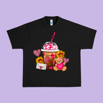 Valentines Day Frappe Coffee Urban Heavy Tee Designed By Fadigitalartstudio