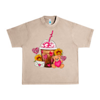 French Oak Valentines Day Frappe Coffee Urban Heavy Tee - FaDigitalArtStudio