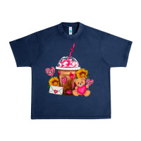 Navy Valentines Day Frappe Coffee Urban Heavy Tee - FaDigitalArtStudio