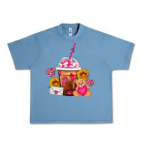 Pebble Blue Valentines Day Frappe Coffee Urban Heavy Tee - FaDigitalArtStudio