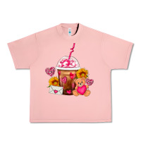 Salmon Valentines Day Frappe Coffee Urban Heavy Tee - FaDigitalArtStudio