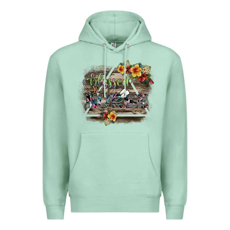 Blessed Nurse Premium Hoodie by SublimationCraftShop | Teevron
