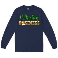 Navy whiskey business Long Sleeve Tee - FaDigitalArtStudio