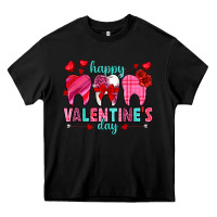Black Happy Valentine's Day with teeth Valentine's Day Heavy Core Tee - HowdyJamesFarm