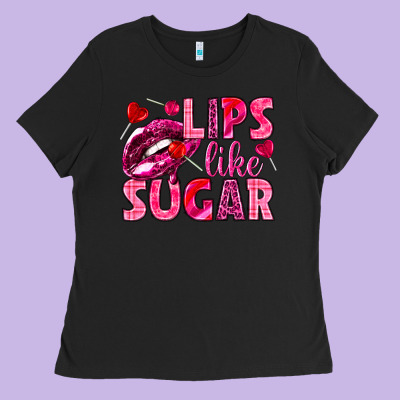 Lips Like Sugar Valentine's Day Ladies Tee Designed By Howdyjamesfarm