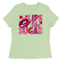 Matcha Lips like sugar Valentine's Day Ladies Tee - HowdyJamesFarm
