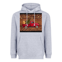 Heather Grey Christmas truck Heavyweight Hoodie - AdoDesignShop