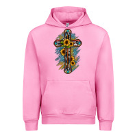 Fuchsia Pink cross Urban Hoodie - JahusDesignShop