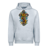 Heather Grey cross Urban Hoodie - JahusDesignShop