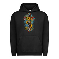Pigment Black cross Urban Hoodie - JahusDesignShop