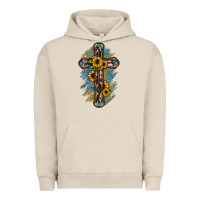 Pigment French Oak cross Urban Hoodie - JahusDesignShop