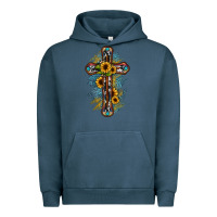 Pigment Midnight Navy cross Urban Hoodie - JahusDesignShop