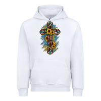 White cross Urban Hoodie - JahusDesignShop