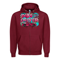 Burgundy dibs on the driver background Zipper Hoodie - AdoDesignShop