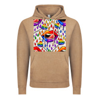 Vintage Coffee Pride lgbtq lips and heart lollipop seamless patte Vintage Hoodie - BundleAndBundleShop