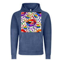Pride Lgbtq Lips And Heart Lollipop Seamless Patte Vintage Hoodie | Teevron