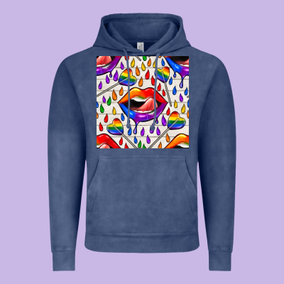 Pride Lgbtq Lips And Heart Lollipop Seamless Patte Vintage Hoodie Designed By Bundleandbundleshop