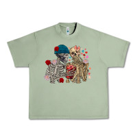 Oil Green Skeleton couple Valentine's Day Urban Heavy Tee - FaDigitalArtStudio
