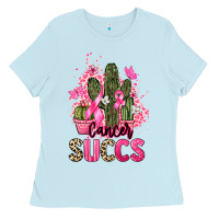 Baby Blue Cancer succs Cancer Awareness Ladies Tee - HowdyJamesFarm
