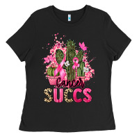 Black Cancer succs Cancer Awareness Ladies Tee - HowdyJamesFarm