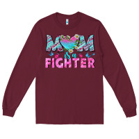 Burgundy Western Mom Is A Fighter Long Sleeve Tee - BundleAndBundleShop